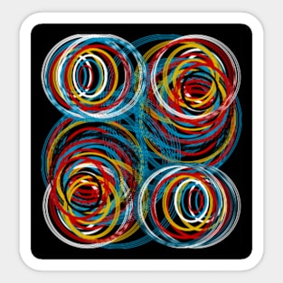 Optical Spiral Illusion Abstract Geometric Texture Sticker